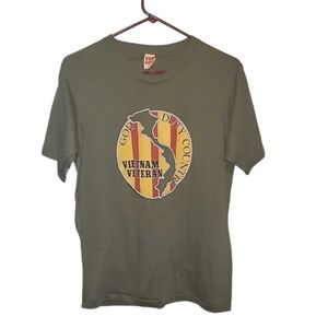 Forrest Green Short Sleeve Graphic Design Tee Shirt Vietnam Veteran Kids XL